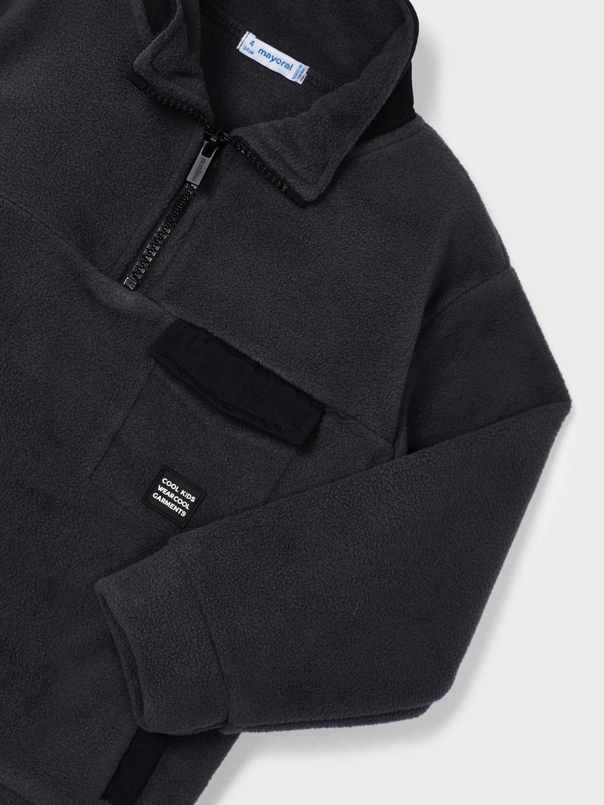 Sweat polar combinada Cinza escu (Cinza Escuro)  para Menino - Mayoral