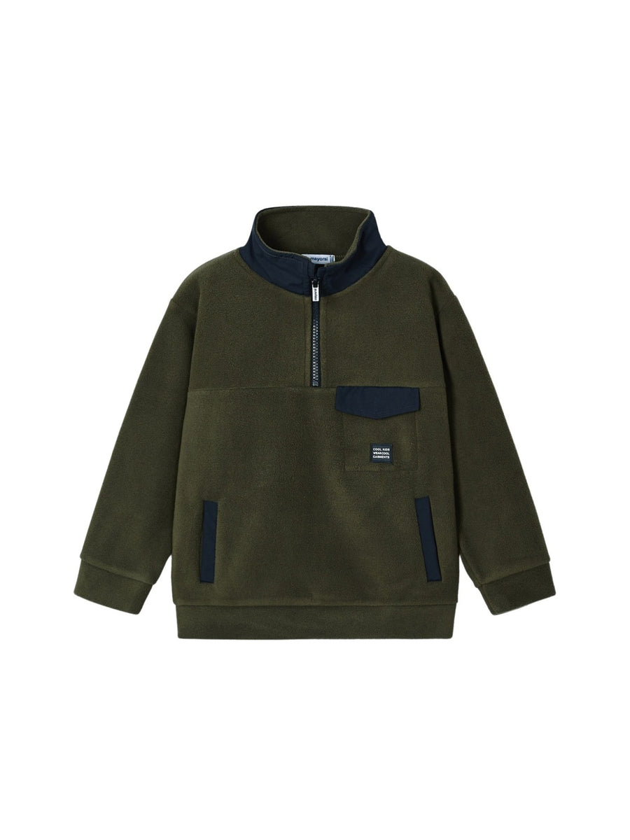 Sweat polar combinada Oregano (Verde Tropa)  para Menino - Mayoral