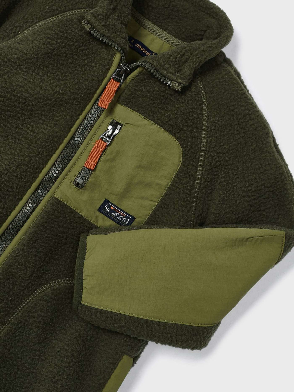 Casaco polar combinado Oregano (Verde Tropa)  para Menino - Mayoral