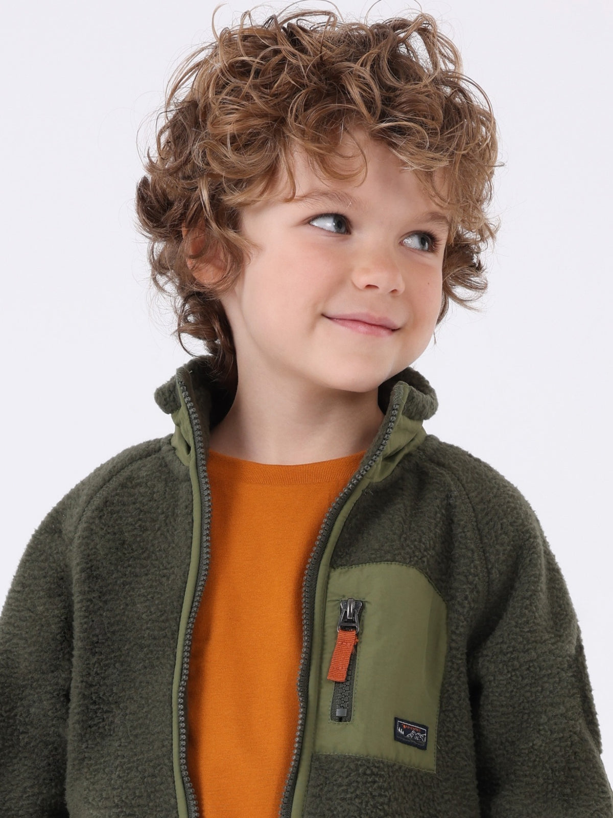 Casaco polar combinado Oregano (Verde Tropa)  para Menino - Mayoral
