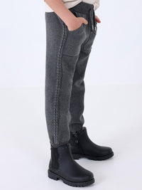 Jogger tricô Titanio vi (Cinza Escuro)  para Menina - Mayoral