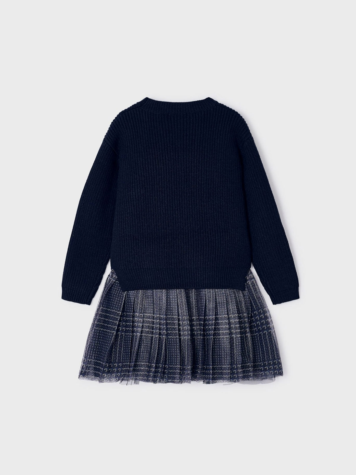 Vestido tricô combinado tule Marinho (Marinho)  para Menina - Mayoral
