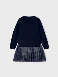 Vestido tricô combinado tule Marinho (Marinho)  para Menina - Mayoral