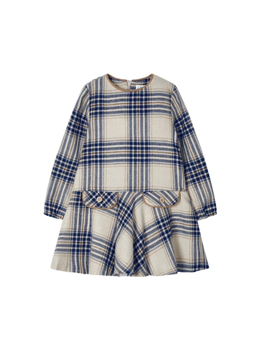 Vestido xadrez Marinho (Marinho)  para Menina - Mayoral