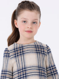 Vestido xadrez Marinho (Marinho)  para Menina - Mayoral