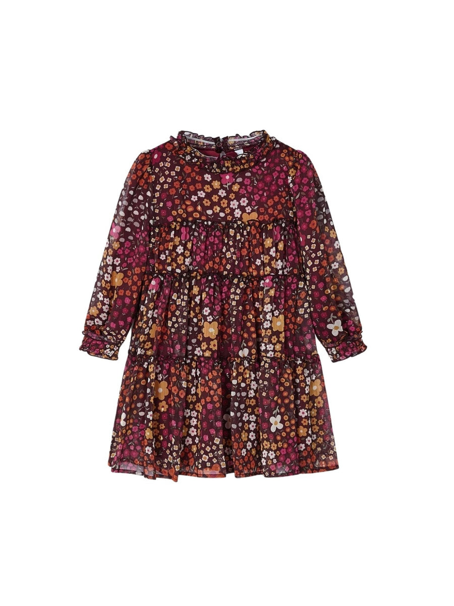 Vestido estampado Amora (Bordeaux)  para Menina - Mayoral