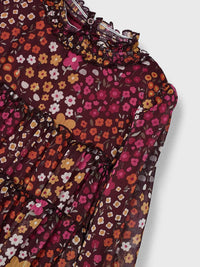 Vestido estampado Amora (Bordeaux)  para Menina - Mayoral