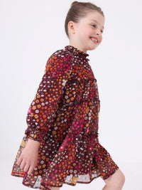 Vestido estampado Amora (Bordeaux)  para Menina - Mayoral