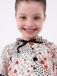 Vestido estampado Preto (Preto)  para Menina - Mayoral