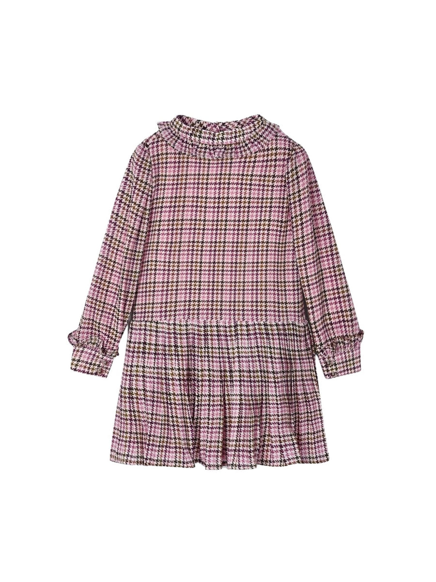 Vestido xadrez gasa Orquídea (Rosa Velho)  para Menina - Mayoral