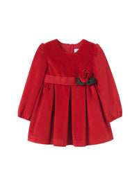 Vestido terciopêlo Vermelho (Vermelho)  para Bebé Menina - Abel & Lula