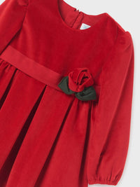 Vestido terciopêlo Vermelho (Vermelho)  para Bebé Menina - Abel & Lula