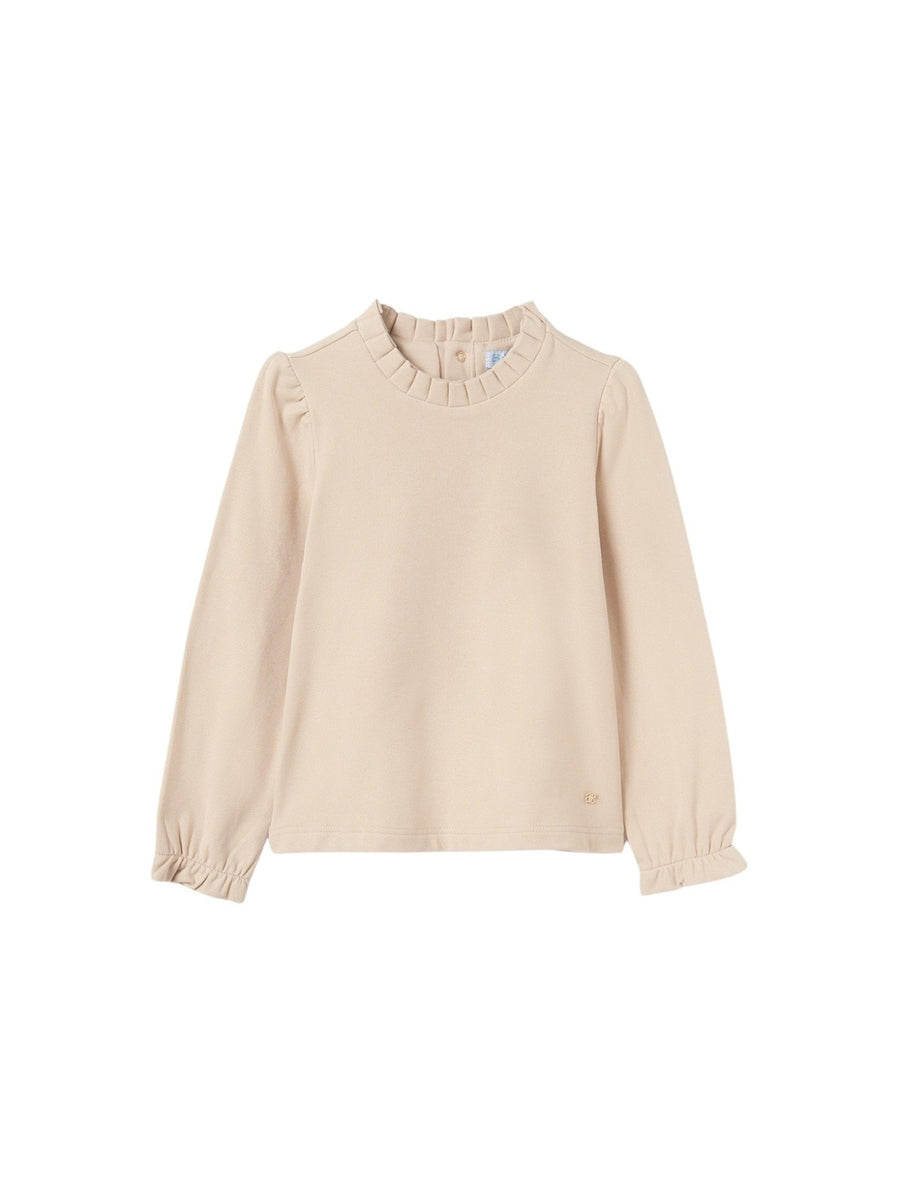Camisola gola alta glitter Bege (Bege)  para Menina - Abel & Lula