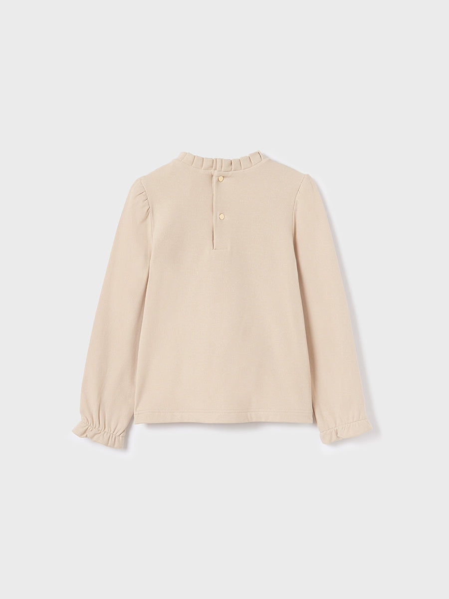 Camisola gola alta glitter Bege (Bege)  para Menina - Abel & Lula