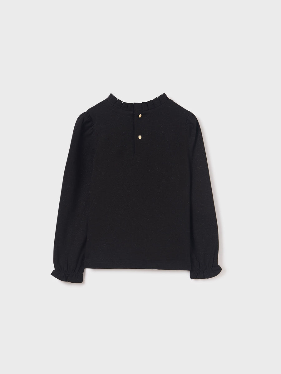 Camisola gola alta glitter Preto (Preto)  para Menina - Abel & Lula