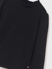 Camisola gola alta glitter Preto (Preto)  para Menina - Abel & Lula