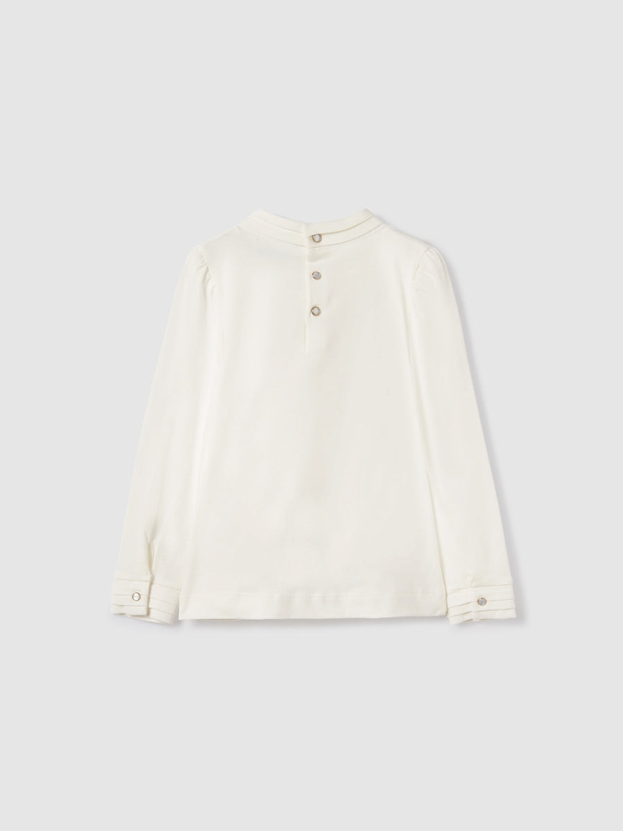 Camisola gola alta Crú (Creme / Pérola)  para Menina - Abel & Lula