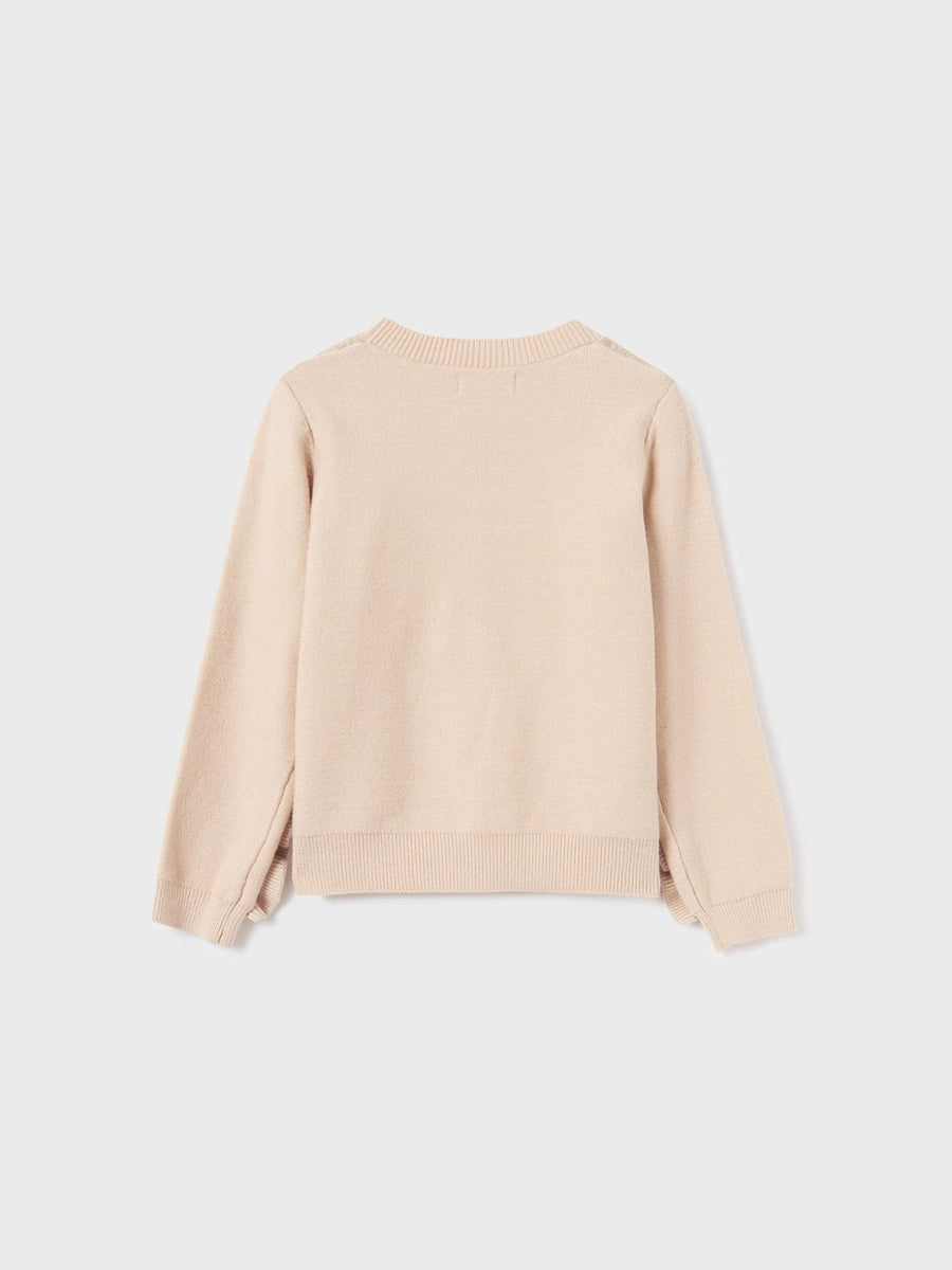 Jersey estruturado brilho Bege (Bege)  para Menina - Abel & Lula