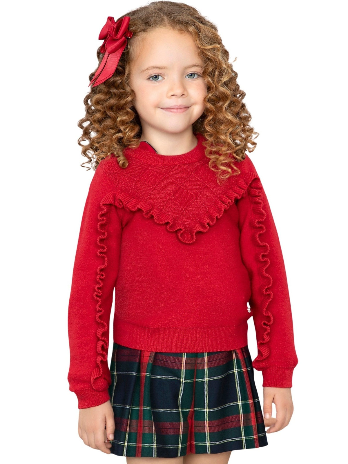 Jersey estruturado brilho Vermelho (Vermelho)  para Menina - Abel & Lula