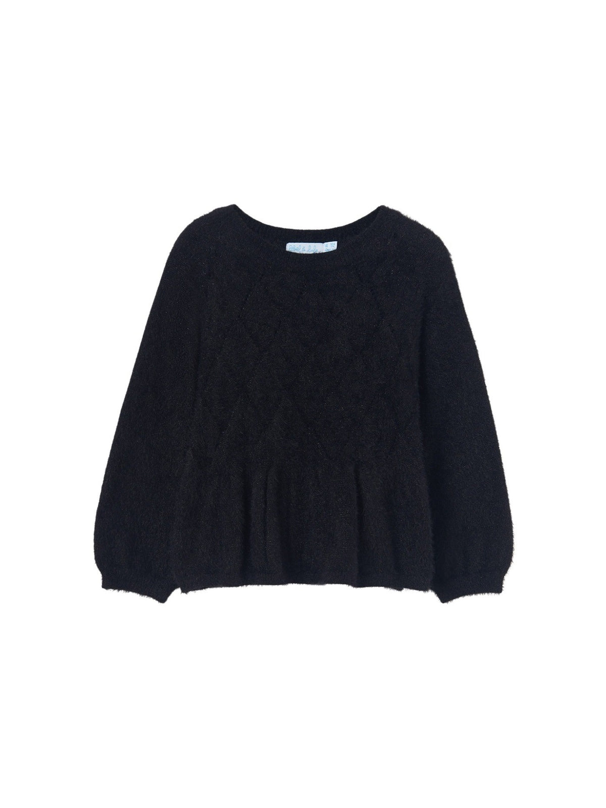 Jersey fio brilho Preto (Preto)  para Menina - Abel & Lula