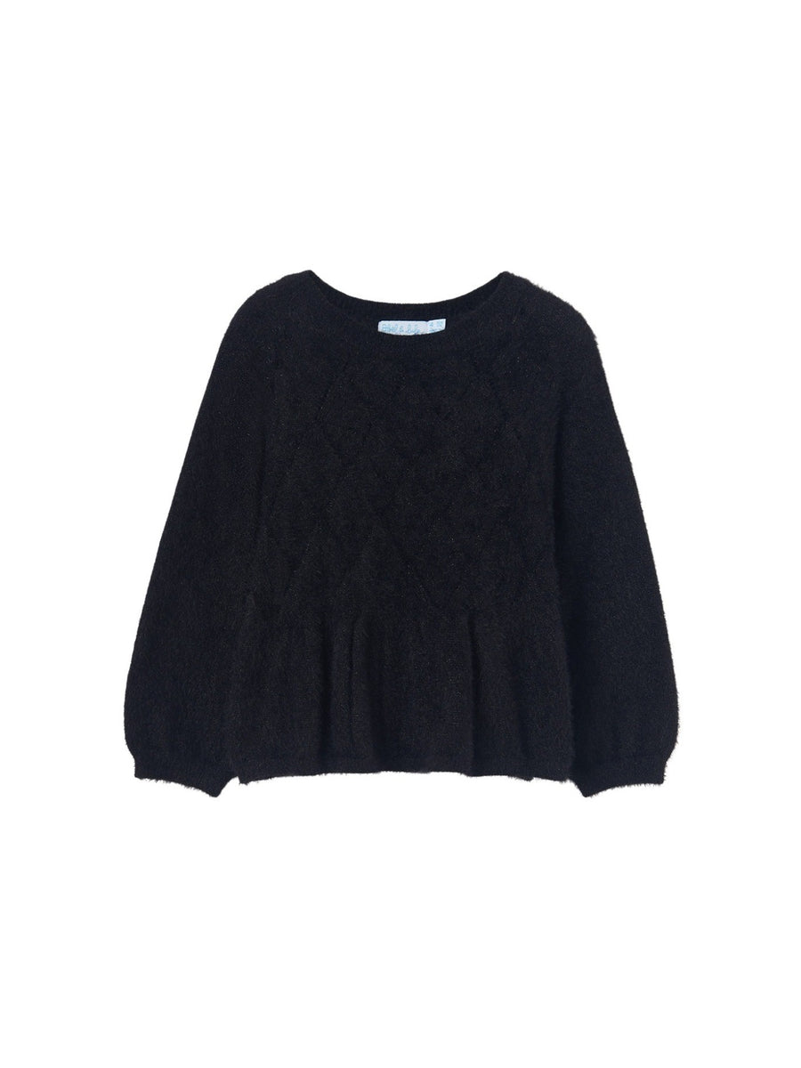 Jersey fio brilho Preto (Preto)  para Menina - Abel & Lula