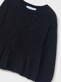 Jersey fio brilho Preto (Preto)  para Menina - Abel & Lula