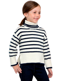 Jersey riscas Azul navy (Marinho)  para Menina - Abel & Lula