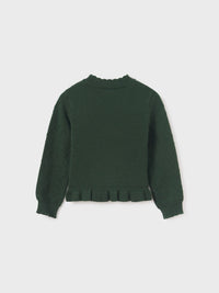 Camiola gola alta tricô V.garrafa (Verde Escuro)  para Menina - Abel & Lula