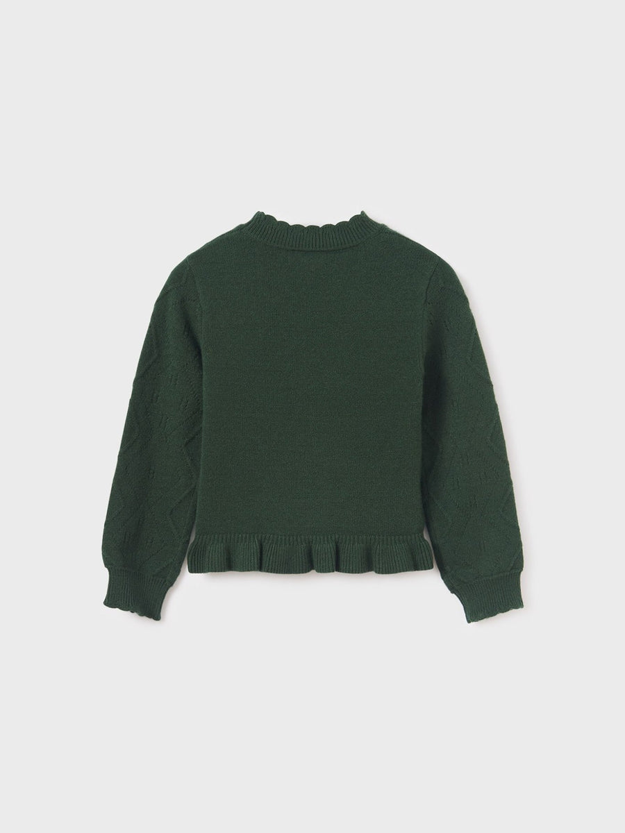 Camiola gola alta tricô V.garrafa (Verde Escuro)  para Menina - Abel & Lula