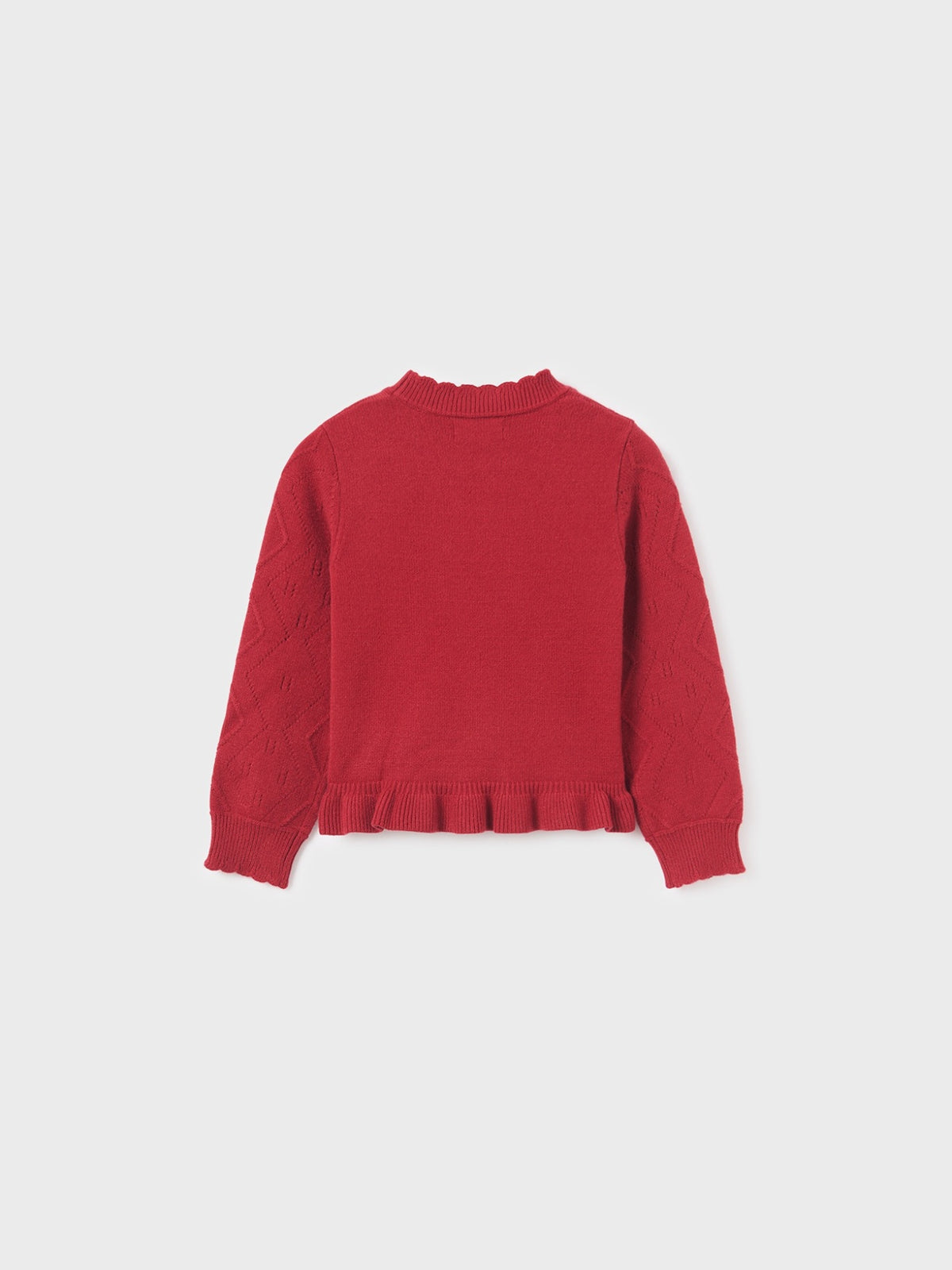 Camiola gola alta tricô Framboesa (Vermelho Escuro)  para Menina - Abel & Lula