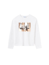 Camisola grafica Crú (Creme / Pérola)  para Menina - Mayoral