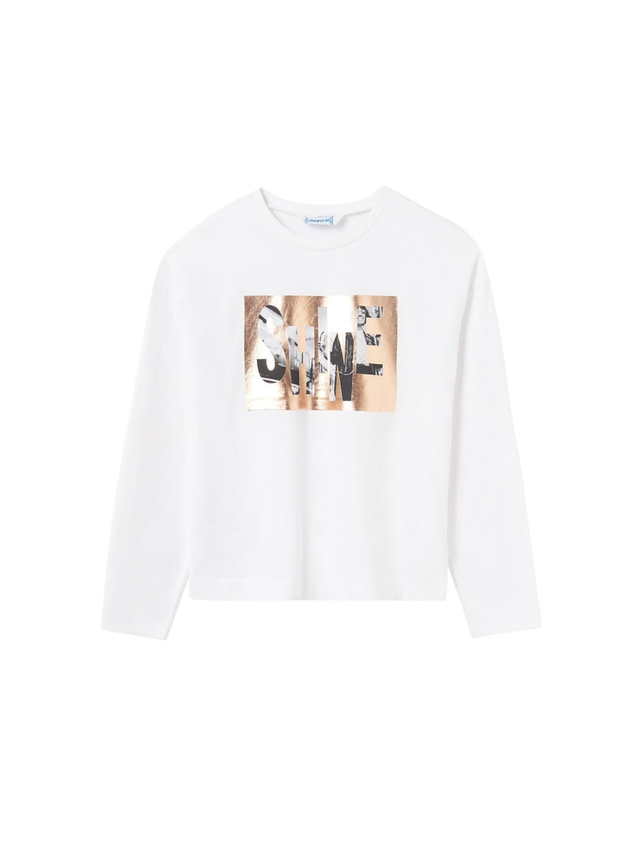 Camisola grafica Crú (Creme / Pérola)  para Menina - Mayoral