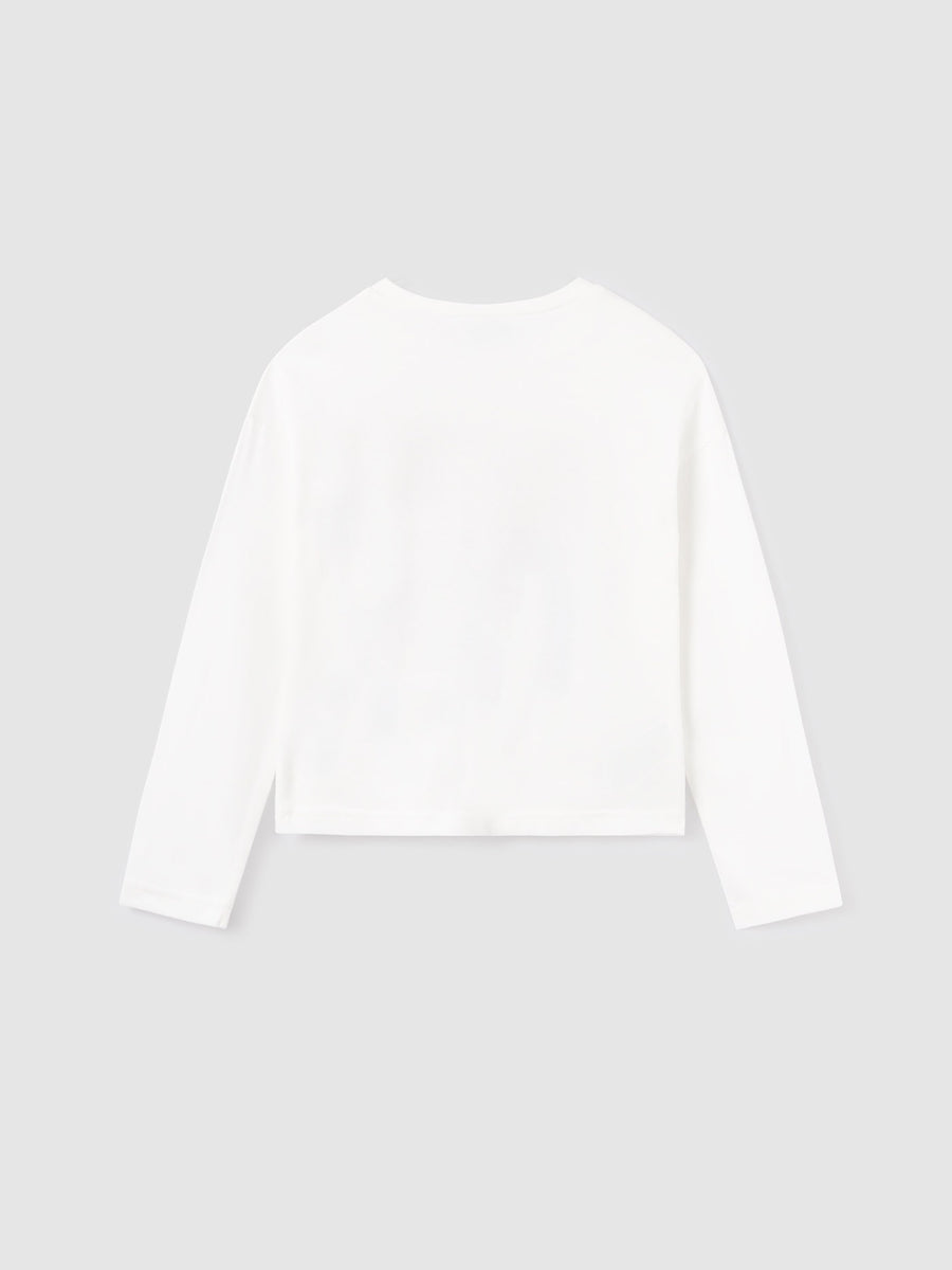 Camisola grafica Crú (Creme / Pérola)  para Menina - Mayoral