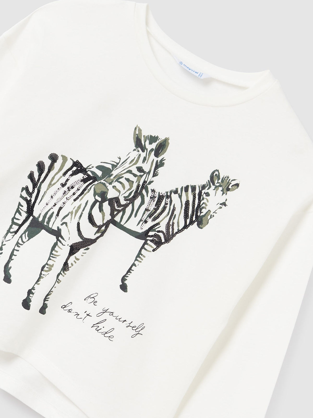 Camisola grafica Crú (Creme / Pérola)  para Menina - Mayoral