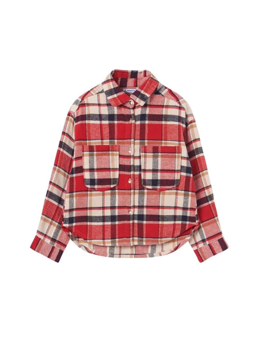 Sobrecamisa xadrez Vermelho (Vermelho)  para Menina - Mayoral