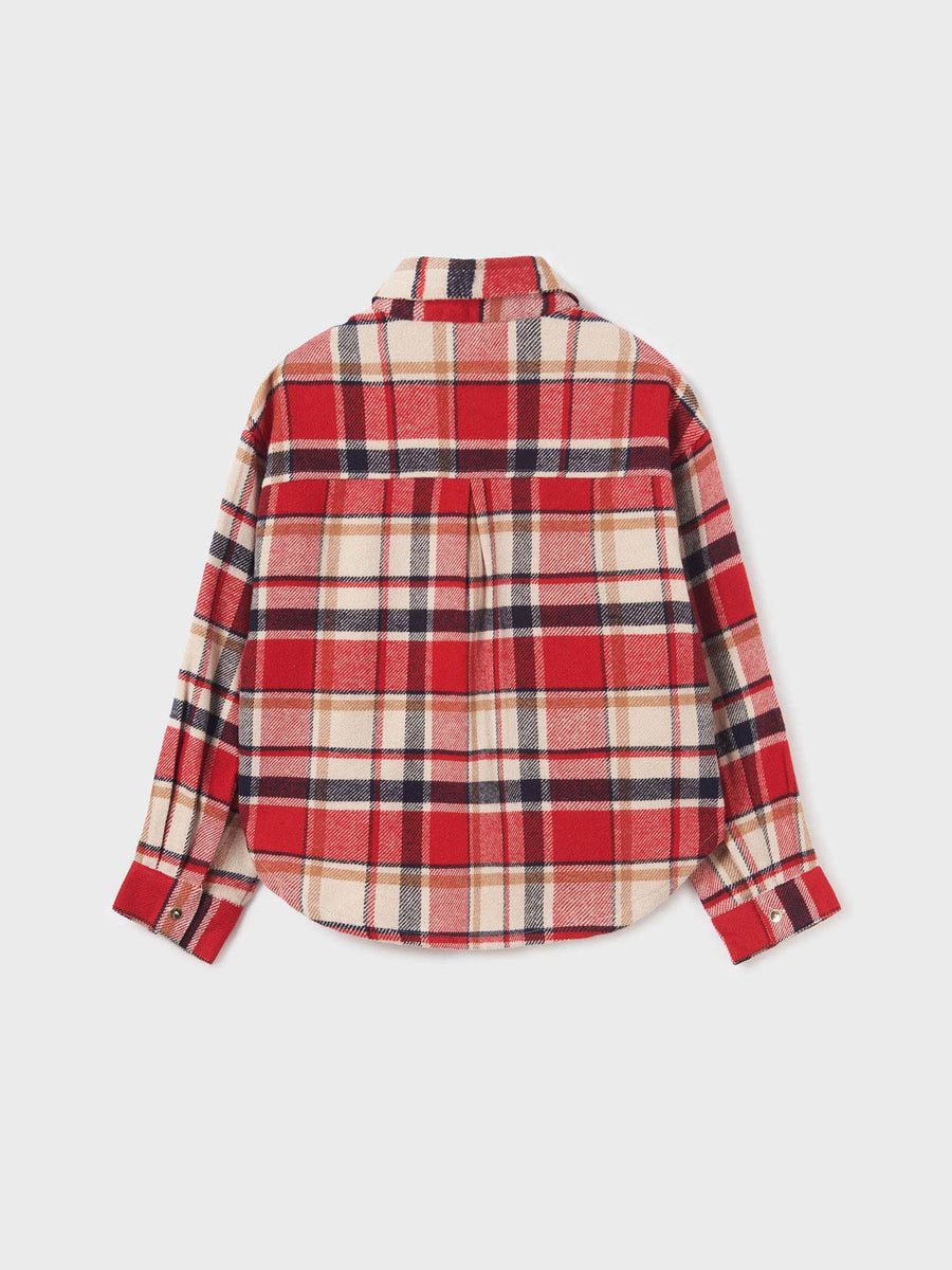 Sobrecamisa xadrez Vermelho (Vermelho)  para Menina - Mayoral