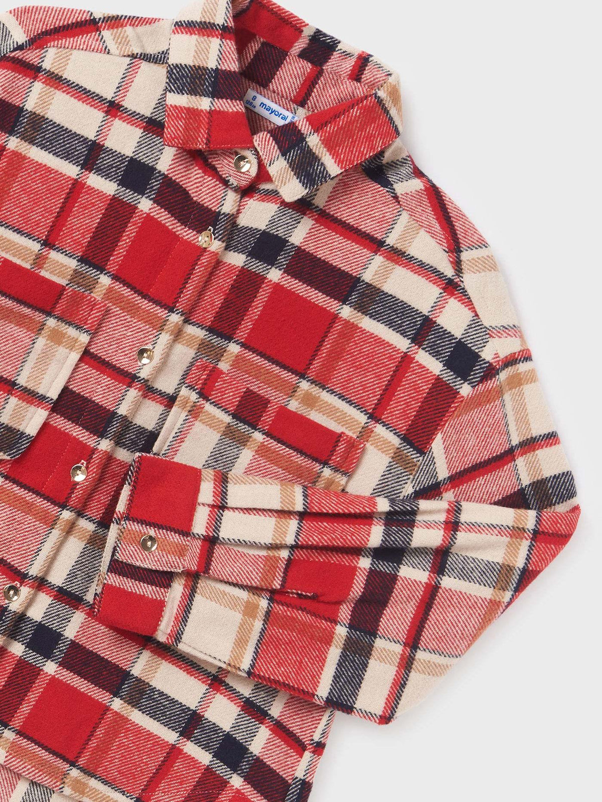 Sobrecamisa xadrez Vermelho (Vermelho)  para Menina - Mayoral