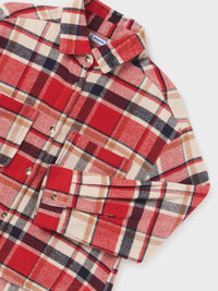 Sobrecamisa xadrez Vermelho (Vermelho)  para Menina - Mayoral