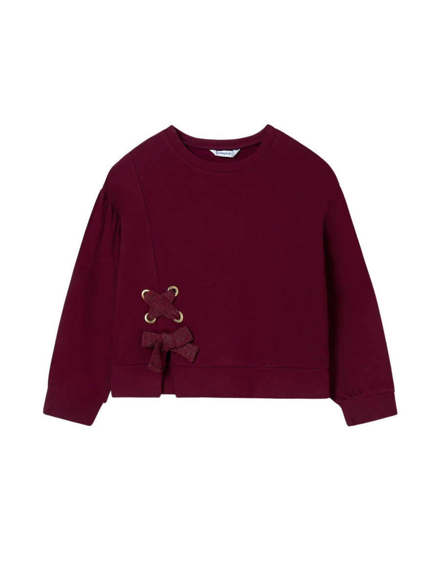 Sweat-shirt Beringela (Bordeaux)  para Menina - Mayoral