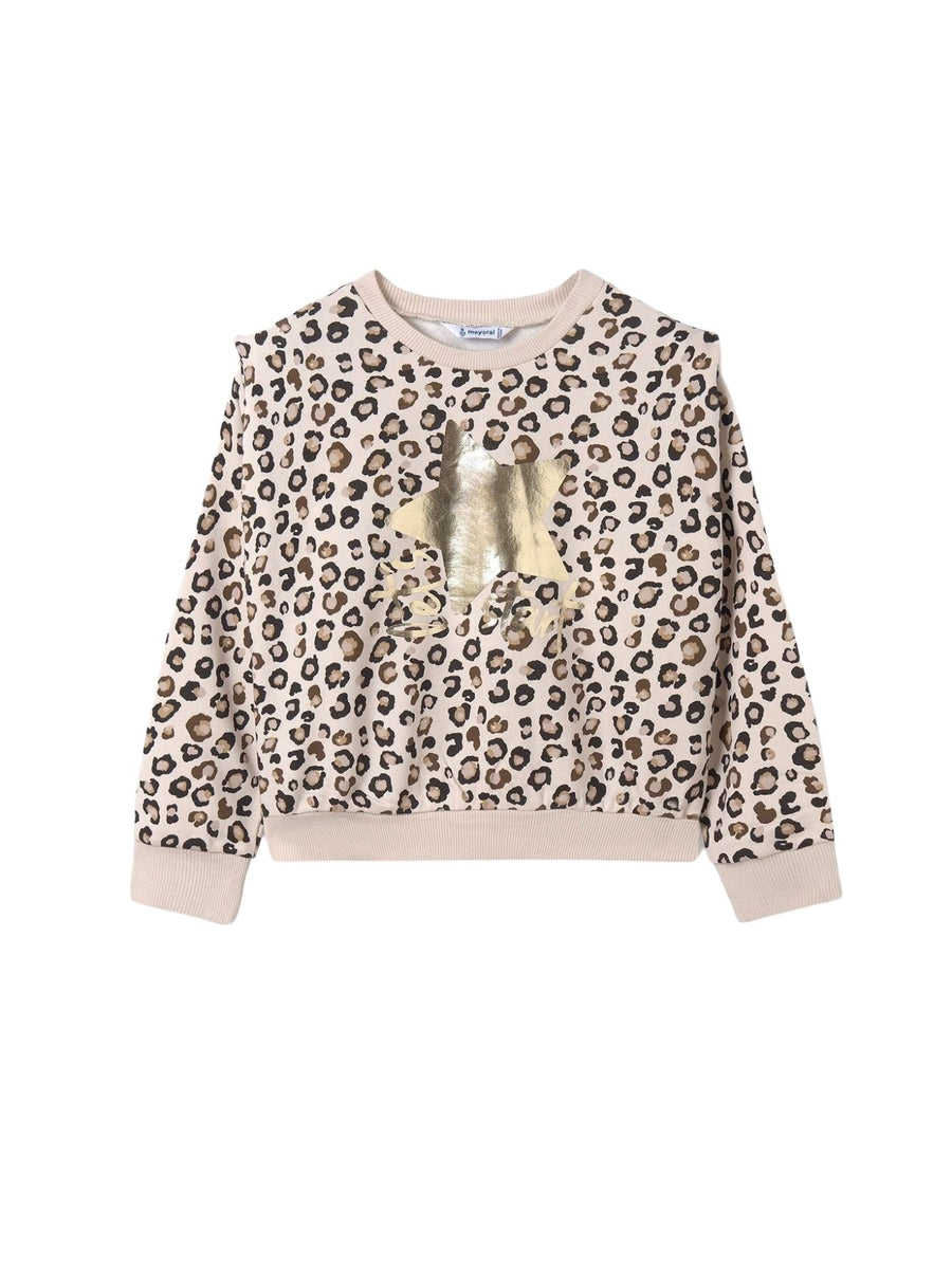 Sweat estampada Grão bico (Bege)  para Menina - Mayoral