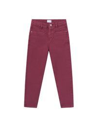 Calça sarja slouchy Beringela (Bordeaux)  para Menina - Mayoral