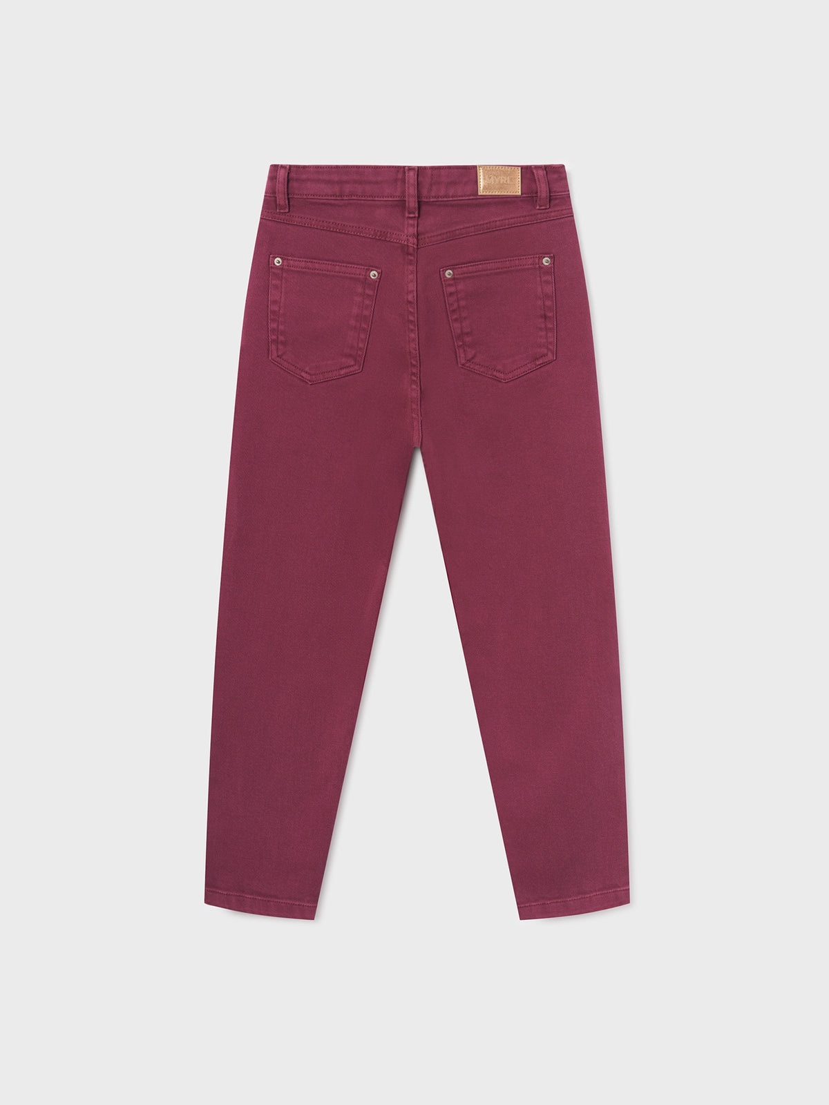 Calça sarja slouchy Beringela (Bordeaux)  para Menina - Mayoral