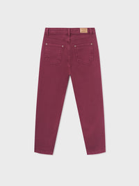 Calça sarja slouchy Beringela (Bordeaux)  para Menina - Mayoral