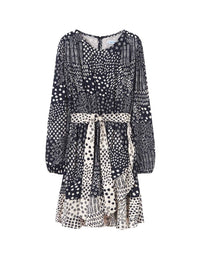 Vestido estampado Preto (Preto)  para Menina - Mayoral