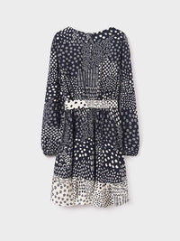 Vestido estampado Preto (Preto)  para Menina - Mayoral