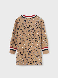 Vestido tricot estampado Manchas (Castanho Claro)  para Menina - Mayoral