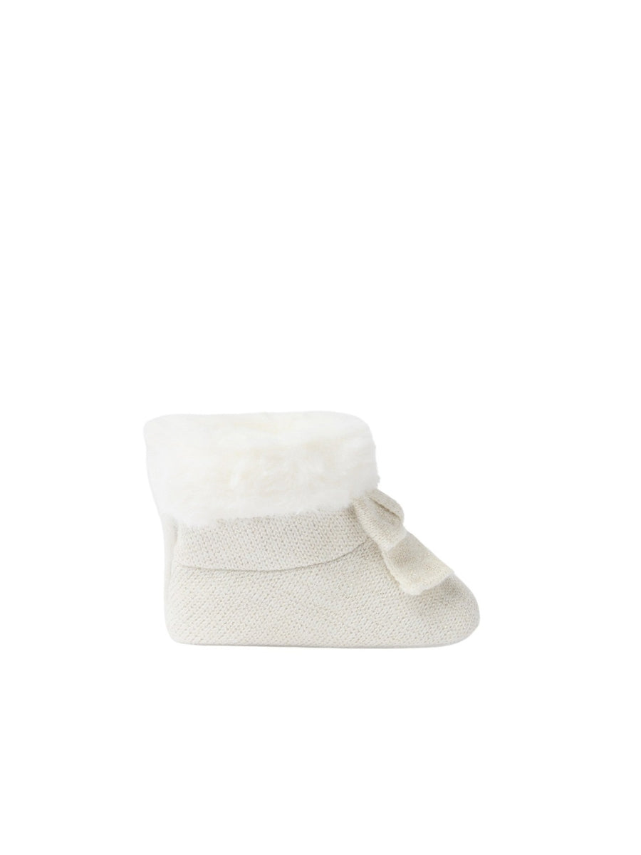 Bota tricô Champanhe (Creme / Pérola)  para Bebé Menina - Mayoral