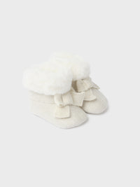 Bota tricô Champanhe (Creme / Pérola)  para Bebé Menina - Mayoral