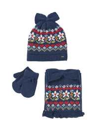 Conj.gorro/cachecol/luvas Marinho (Marinho)  para Bebé Menina - Mayoral