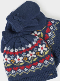 Conj.gorro/cachecol/luvas Marinho (Marinho)  para Bebé Menina - Mayoral